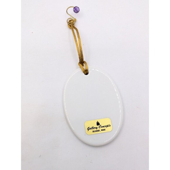 Shelburne Farms Cheddar Ceramic Ornament, Shelburn VT Cow By S Williams '06 - Picture 6 of 7